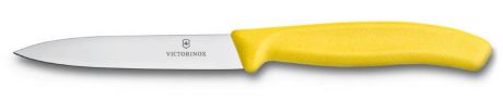 Нож для овощей Victorinox "SwissClassic", цвет: желтый, длина лезвия 10 см