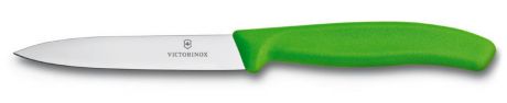 Нож для овощей Victorinox "SwissClassic", цвет: зеленый, длина лезвия 10 см