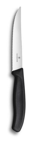 Нож для стейка и пиццы Victorinox "SwissClassic. Gourmet", цвет: черный, длина лезвия 12 см