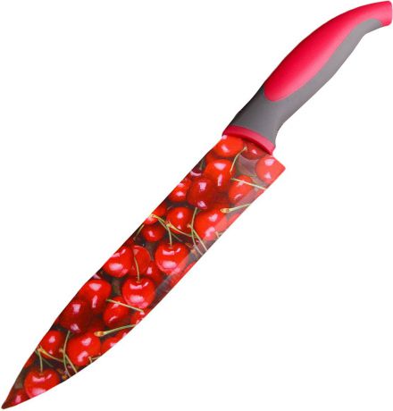 Нож Доляна "Вишенки", с антиналипающим покрытием, длина лезвия 20 см. 2802976