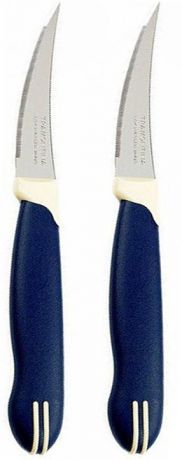 Набор ножей для очистки овощей и фруктов Tramontina "Multicolor", цвет: синий, длина лезвия 7,5 см, 2 шт