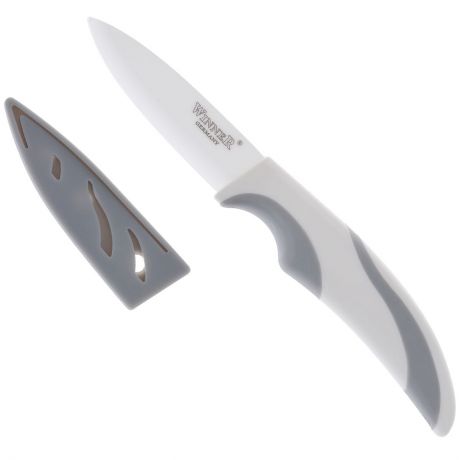 Нож для чистки "Winner", керамический, с чехлом, цвет в ассортименте, длина лезвия 7,4 см