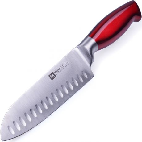 Нож разделочный Mayer & Boch Nordic, цвет: серебристый, красный, длина лезвия 17,8 см