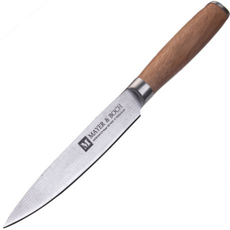 Нож разделочный Mayer & Boch Zenon, цвет: коричневый, серебристый, длина лезвия 12,7 см