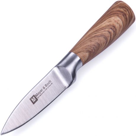 Нож разделочный Mayer & Boch Amati, цвет: серебристый, коричневый, длина лезвия 8,5 см