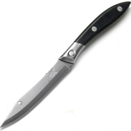 Нож универсальный, цвет: серебристый, черный, длина лезвия 9,5 см