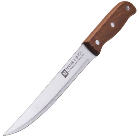 Нож разделочный Mayer & Boch Classic, цвет: коричневый, серебристый, длина лезвия 19 см