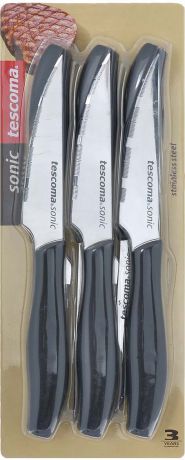 Набор ножей для стейка Tescoma "Sonic", цвет: черный, длина лезвия 10 см, 6 шт