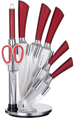 Набор ножей Mayer & Boch, цвет: красный, 8 шт