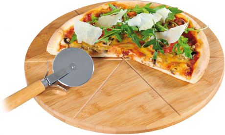 Доска для пиццы "Kesper", с ножом, диаметр 32 см