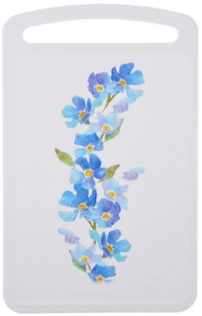 Доска разделочная Idea "Голубые цветы", 24 см х 15 см