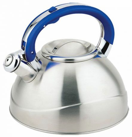 Чайник "Teco", со свистком, цвет: синий, серый, 3 л. TC-109-B