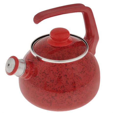 Чайник Metrot "Рубин" со свистком, цвет: красный, 2,5 л