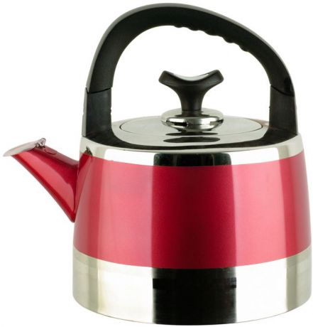Чайник Bekker "Koch" со свистком, цвет: красный, 2,2 л. BK-S446