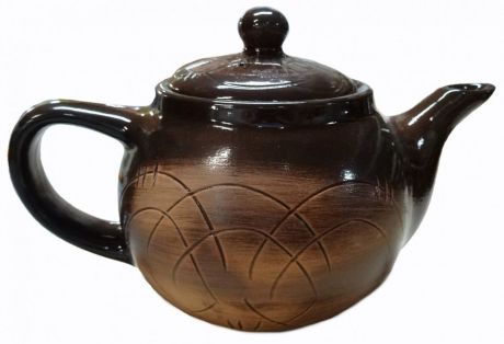 Чайник заварочный Борисовская керамика "Уют", цвет: темно-коричневый, 1 л
