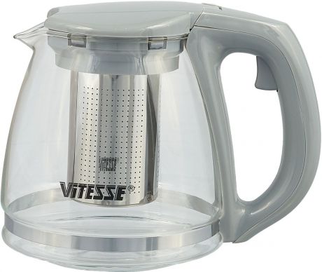 Чайник заварочный "Vitesse", цвет: серый, 1,1 л. VS-4001