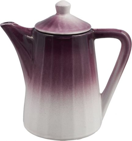 Чайник заварочный Борисовская керамика "Ностальгия", цвет: белый, бордовый, 800 мл