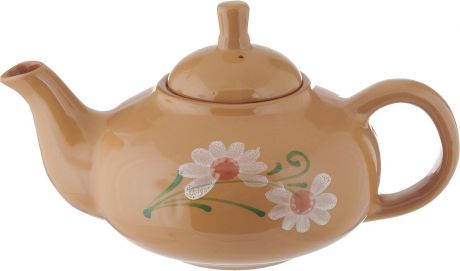 Чайник заварочный Борисовская керамика "Кроха", цвет: свеило-коричневый, 700 мл. ОБЧ00000609