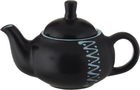 Чайник заварочный Борисовская керамика "Кроха", цвет: коричневый, серый, 400 мл. ЧУГ00000605