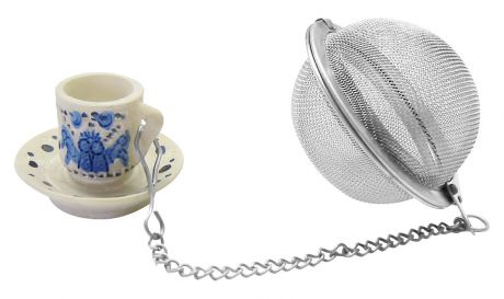 Ситечко для заварки Fackelmann "Coffee & Tea" на цепочке, диаметр 4,5 см, в ассортименте