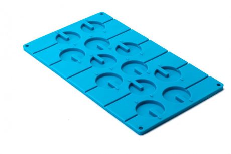 Форма силиконовая 3D Bradex "Круг", цвет: голубой, 12 ячеек