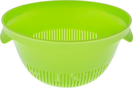 Дуршлаг Curver "Essentials", цвет: зеленый, диаметр 24