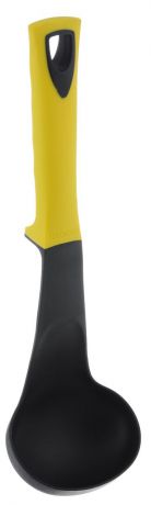 Половник Nadoba "Flava", цвет: черный, желтый, длина 30 см