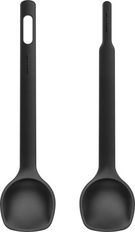 Набор для сервировки салата Fiskars "Functional Form", цвет: черный, 2 предмета