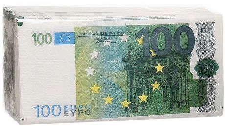 Салфетки "Пачка 100 евро"