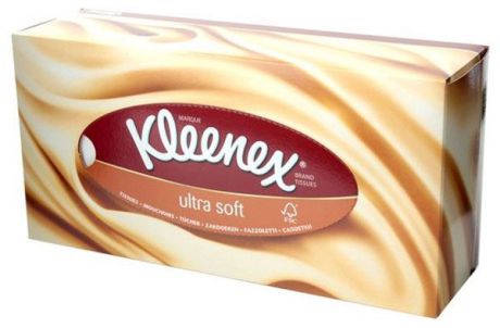 Салфетки Kleenex "Ultra Soft", трехслойные, 20 х 20 см, 56 шт