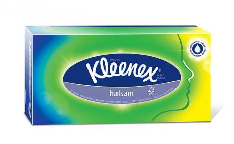 Салфетки Kleenex "Balsam", трехслойные, 20 см х 20 см, 72 шт