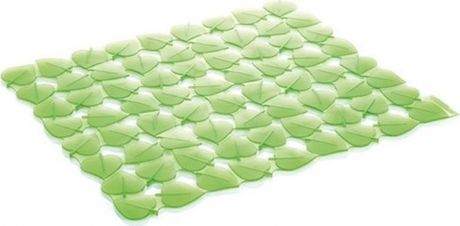 Коврик для раковины Tescoma "Clean Kit. Листочки", цвет: зеленый, 32 x 28 см