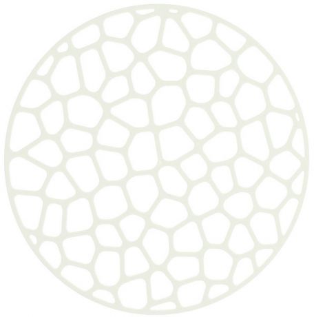 Коврик для раковины "Idea", цвет: белый, диаметр 30 см