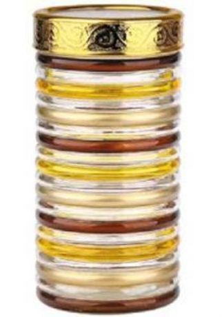 Банка для сыпучих продуктов Bohmann "Кольца", цвет: прозрачный, золотой, коричневый, 1,7 л
