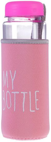 Бутылка для воды My Bottle, в чехле, цвет: розовый, 500 мл