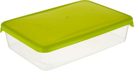 Емкость для продуктов Giaretti "Браво", цвет: прозрачный, салатовый, 0,9 л