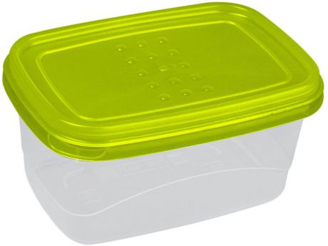 Контейнер пищевой Plast Team "Pattern Flex", цвет: лайм, 0,6 л