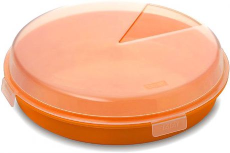 Контейнер пищевой "TATAY", цвет: оранжевый, круг, диаметр 26 см