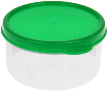 Контейнер пищевой "Доляна", круглый, цвет: зеленый, 150 мл
