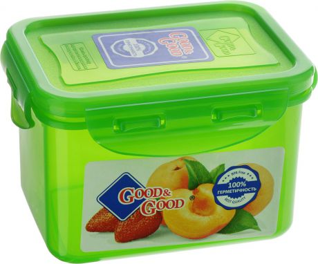Контейнер пищевой "Good&Good", цвет: зеленый, 630 мл