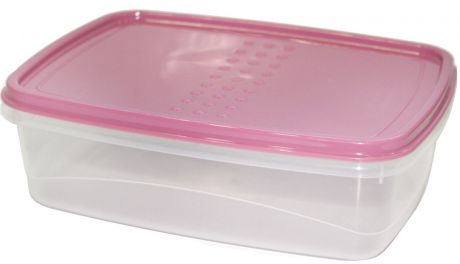 Емкость для хранения пищевых продуктов Plast Team "Pattern Flex", цвет: пурпурный, 1,3 л