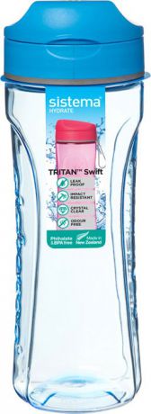 Бутылка для воды Sistema "Тритан", цвет: синий, 600 мл