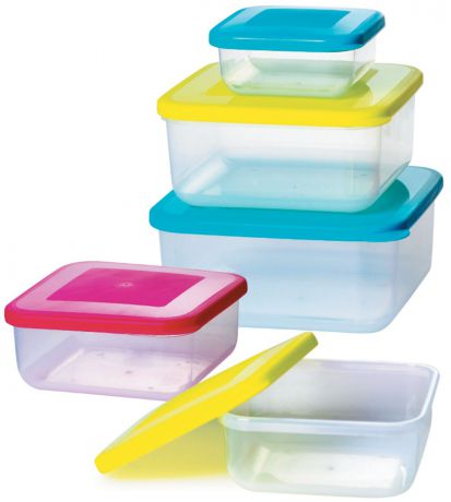 Набор контейнеров "Bohmann", цвет: разноцветный, 5 предметов