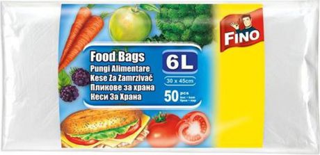 Пакеты для хранения продуктов "Fino", 30 х 45 см, 6 л, 50 шт