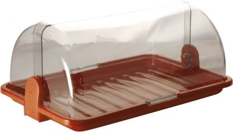 Хлебница "Plastic Centre", цвет: коричневый, прозрачный, 38,5 х 26 х 16,5 см
