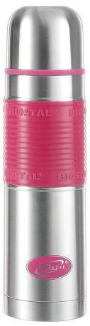 Термос Biostal "Flёr", цвет: стальной, розовый, 500 мл