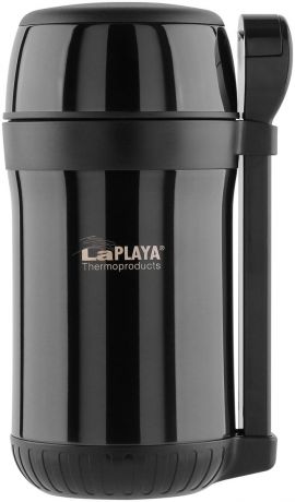 Термос LaPlaya "Food Container", с тремя пластиковыми контейнерами, цвет: черный, 1,5 л