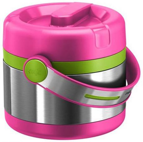 Термос пищевой Emsa "Mobility Kids", цвет: розовый, зеленый, 650 мл