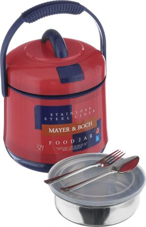 Термос пищевой "Mayer & Boch", цвет: красный, 1,6 л