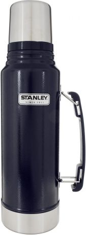 Термос Stanley "Classic Vacuum Flask", с узким горлом, цвет: темно-синий, 1 л